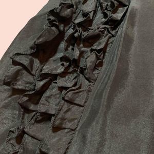 SHU LAMI Black Ruffle Dress Size Medium